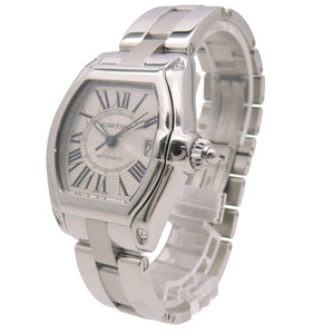新品同様 カルティエ ロードスター LM W62025V3 自動巻き 腕時計 SS シルバー 0112【中古】CARTIER メンズ