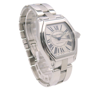 新品同様 カルティエ ロードスター LM W62025V3 自動巻き 腕時計 SS シルバー 0112【中古】CARTIER メンズ