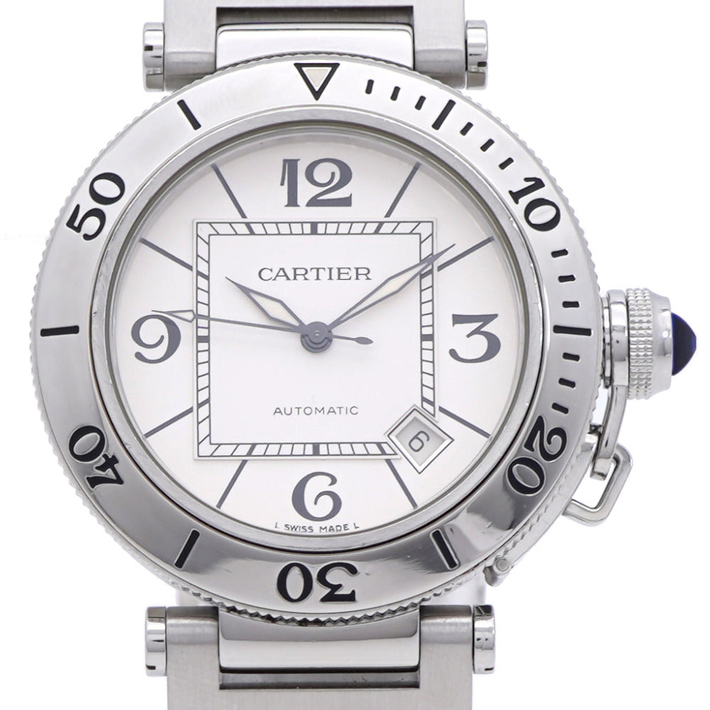 美品 カルティエ パシャCタイマー W31080M7 自動巻き 腕時計 SS シルバー 0113【中古】CARTIER メンズ
