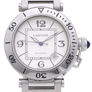 美品 カルティエ パシャCタイマー W31080M7 自動巻き 腕時計 SS シルバー 0113【中古】CARTIER メンズ