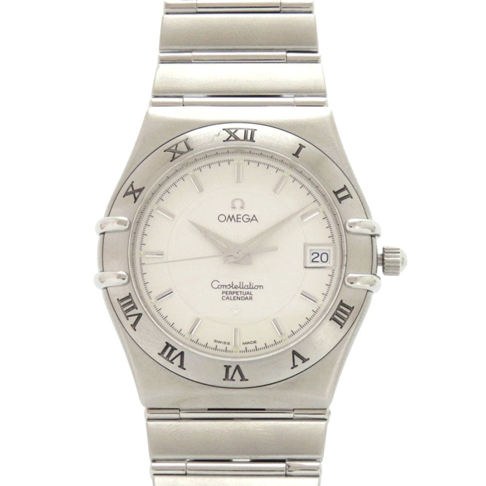 美品 オメガ コンステレーション パーペチュアルカレンダー 1552.30 SS シルバー クオーツ 腕時計 0117【中古】OMEGA