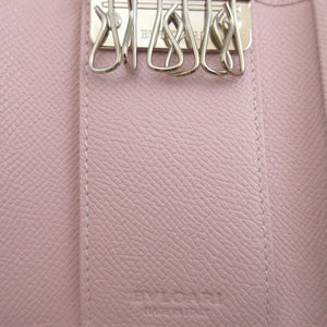 新品同様 ブルガリ ブルガリブルガリ レザー ピンク 6連 キーケース 0178【中古】BVLGARI
