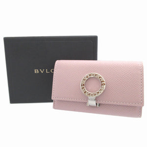 新品同様 ブルガリ ブルガリブルガリ レザー ピンク 6連 キーケース 0178【中古】BVLGARI