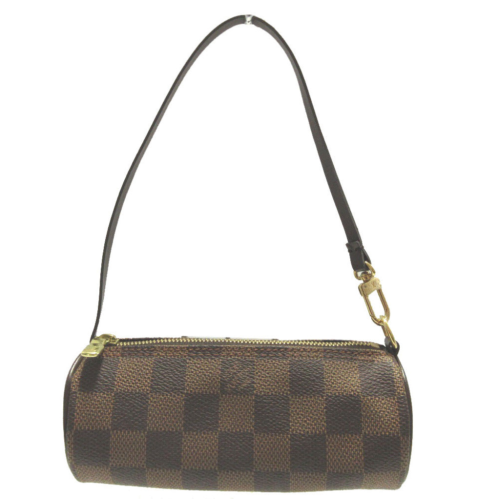 新品同様 ルイヴィトン ダミエ パピヨン ブラウン 茶 ポーチ バッグ 0181【中古】LOUIS VUITTON