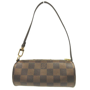 新品同様 ルイヴィトン ダミエ パピヨン ブラウン 茶 ポーチ バッグ 0181【中古】LOUIS VUITTON