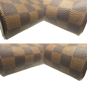 新品同様 ルイヴィトン ダミエ パピヨン ブラウン 茶 ポーチ バッグ 0181【中古】LOUIS VUITTON