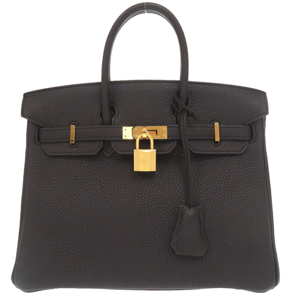 新品同様 エルメス バーキン25 トゴ ブラック ゴールド金具 Z刻印 ハンドバッグ 黒 0185【中古】HERMES