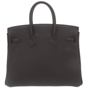 新品同様 エルメス バーキン25 トゴ ブラック ゴールド金具 Z刻印 ハンドバッグ 黒 0185【中古】HERMES