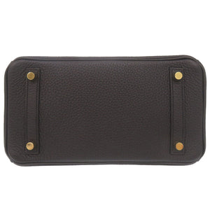 新品同様 エルメス バーキン25 トゴ ブラック ゴールド金具 Z刻印 ハンドバッグ 黒 0185【中古】HERMES