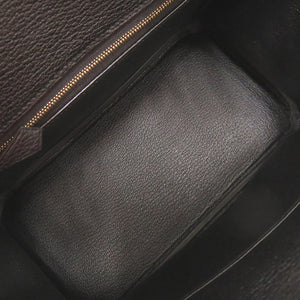 新品同様 エルメス バーキン25 トゴ ブラック ゴールド金具 Z刻印 ハンドバッグ 黒 0185【中古】HERMES
