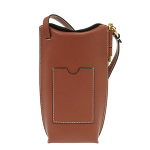新品同様 ロエベ ゲートポケット レザー ブラウン ショルダーバッグ 0281【中古】LOEWE
