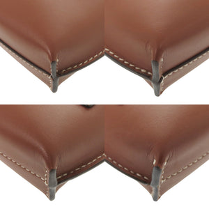 新品同様 ロエベ ゲートポケット レザー ブラウン ショルダーバッグ 0281【中古】LOEWE