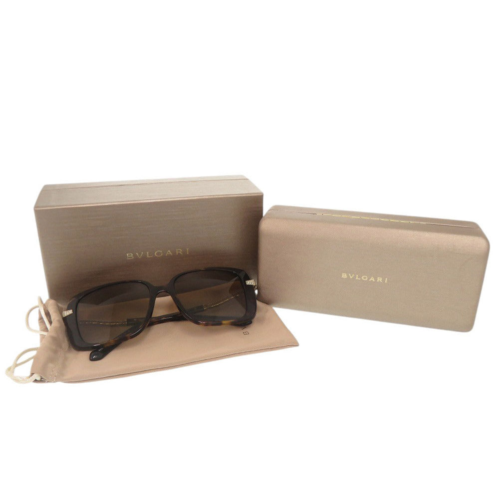 美品 ブルガリ セルペンティ 8237-B-F プラスチック メタル ラインストーン ブラウン サングラス 0287【中古】BVLGARI