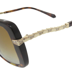 美品 ブルガリ セルペンティ 8237-B-F プラスチック メタル ラインストーン ブラウン サングラス 0287【中古】BVLGARI