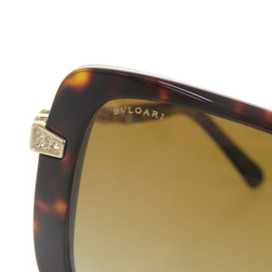 美品 ブルガリ セルペンティ 8237-B-F プラスチック メタル ラインストーン ブラウン サングラス 0287【中古】BVLGARI