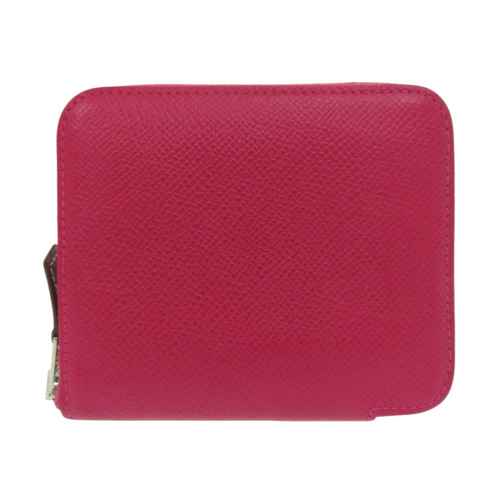 美品 エルメス アザップシルクインコンパクト Silk-In Compact Z刻印(2021年製) シルバー金具 バレニア エプソン フランボワーズ ナタ ピンク クリーム コインケース 0309【中古】HERMES
