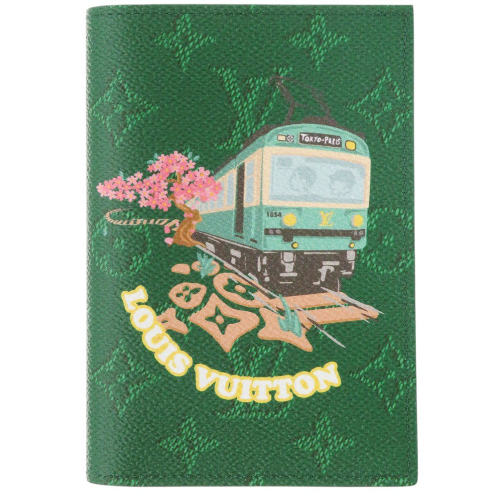 未使用 ルイ ヴィトン × NIGO クーヴェルテュール パスポール モノグラム M26293 IC グリーン パスポートケース 緑 LV 0313【中古】LOUIS VUITTON