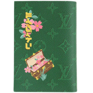 未使用 ルイ ヴィトン × NIGO クーヴェルテュール パスポール モノグラム M26293 IC グリーン パスポートケース 緑 LV 0313【中古】LOUIS VUITTON