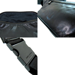 サンローランパリ レザーボディバッグ FLY505671 レザー ブラック ウエストバッグ 黒 0323【中古】SAINT LAURENT PARIS メンズ