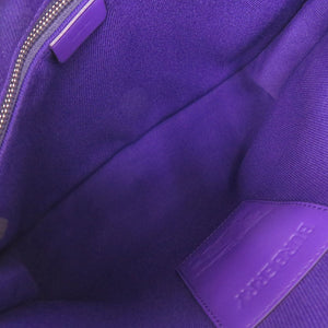 新品同様 バーバリー チェック柄 コットン パープル クラッチバッグ 0354【中古】BURBERRY