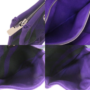 新品同様 バーバリー チェック柄 コットン パープル クラッチバッグ 0354【中古】BURBERRY
