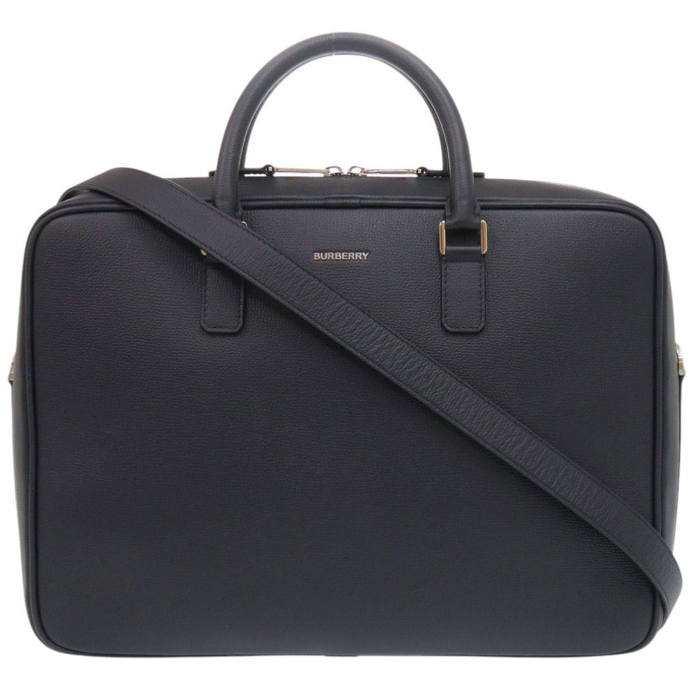 美品 バーバリー 2WAY 8094243 レザー ダークネイビー ビジネスバッグ ブリーフケース 0356【中古】BURBERRY メンズ