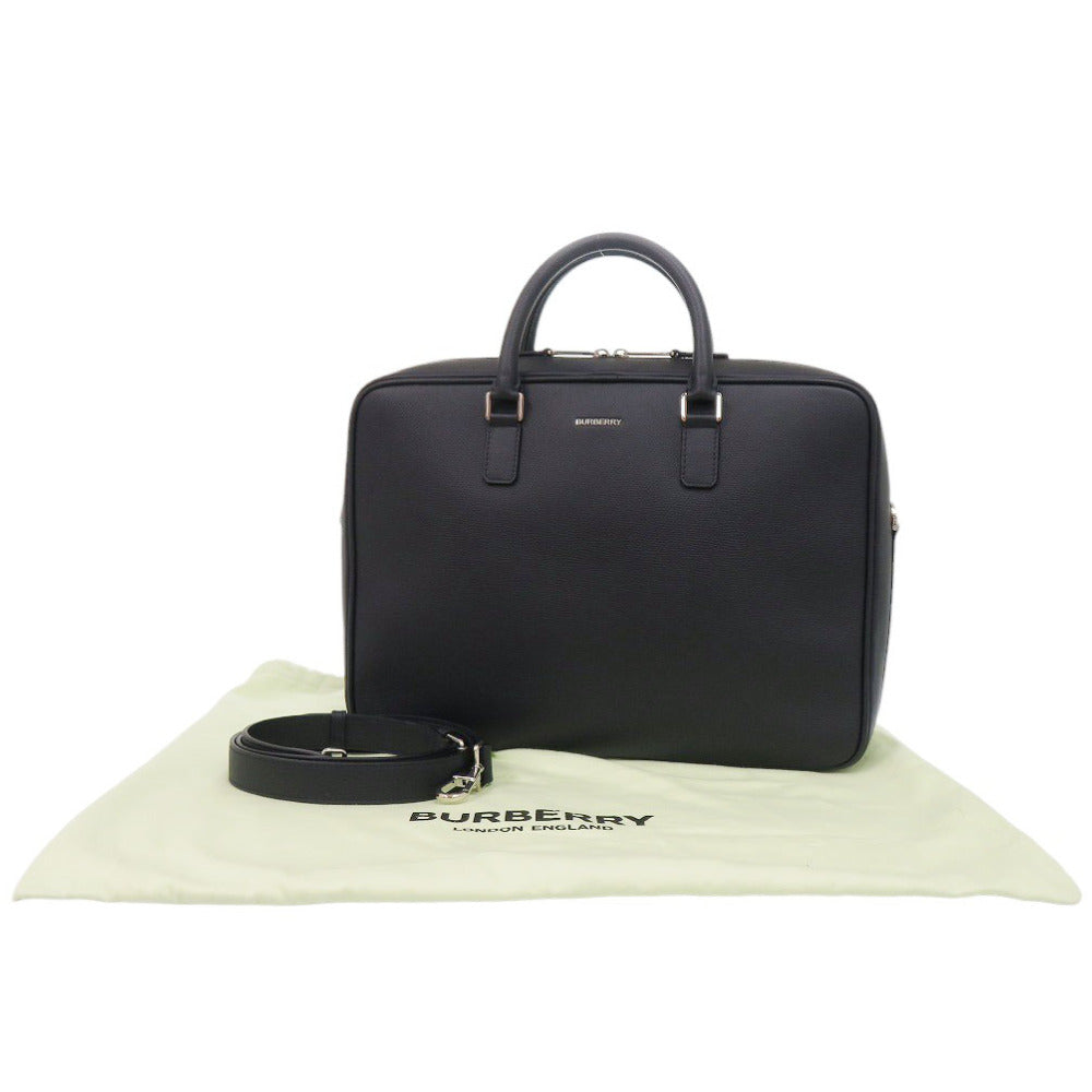 美品 バーバリー 2WAY 8094243 レザー ダークネイビー ビジネスバッグ ブリーフケース 0356【中古】BURBERRY メンズ