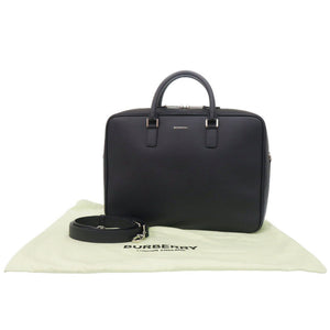 美品 バーバリー 2WAY 8094243 レザー ダークネイビー ビジネスバッグ ブリーフケース 0356【中古】BURBERRY メンズ