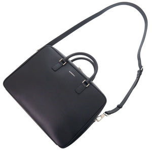 美品 バーバリー 2WAY 8094243 レザー ダークネイビー ビジネスバッグ ブリーフケース 0356【中古】BURBERRY メンズ
