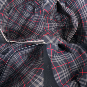 美品 バーバリー 2WAY 8094243 レザー ダークネイビー ビジネスバッグ ブリーフケース 0356【中古】BURBERRY メンズ