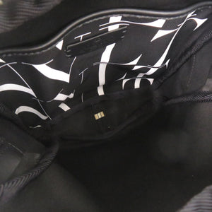 美品 ヴァレンティノ ガラヴァーニ ロゴプリント ナイロン ブラック ホワイト ショルダーバッグ 黒 0362【中古】Valentino Garavani