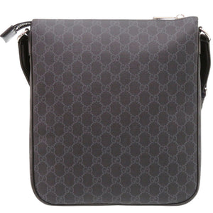 新品同様 グッチ 792081 GGスプリームキャンバス ブラック ショルダーバッグ 黒 0372【中古】GUCCI メンズ