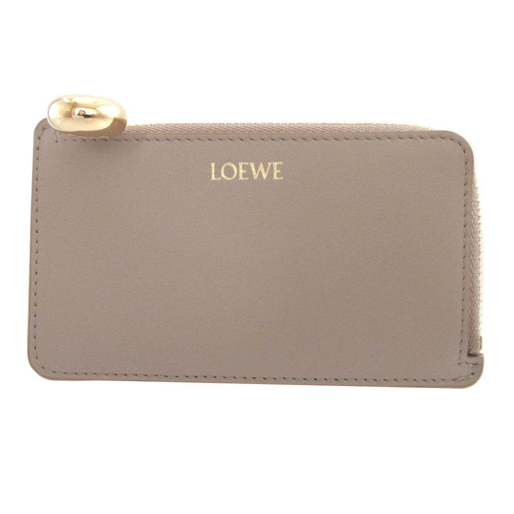 未使用 ロエベ ペブル 24年製 レザー ベージュ コインケース カードケース フラグメントケース 0379【中古】LOEWE