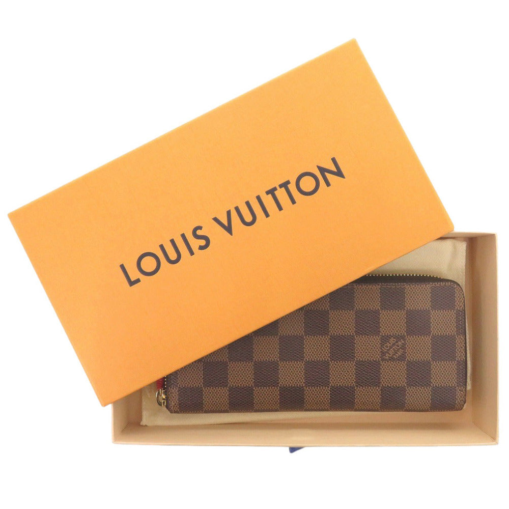 美品 ルイ ヴィトン ポルトフォイユ クレマンス ダミエ N60534 スリーズ 長財布 LV 0412【中古】LOUIS VUITTON