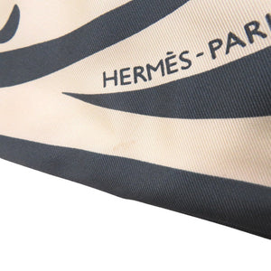 新品同様 エルメス ロサンジュ ブケ フィナル アベイユ H884317S 09 シルク クレーム スカーフ 白 0423【中古】HERMES