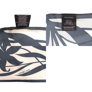 新品同様 エルメス ロサンジュ ブケ フィナル アベイユ H884317S 09 シルク クレーム スカーフ 白 0423【中古】HERMES