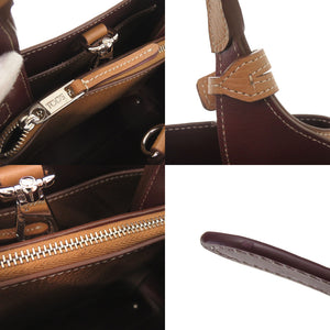 未使用 トッズ Tタイムレス ミニ レザー ブラウン 2WAY ハンドバッグ ショルダーバッグ 茶 0430【中古】TOD’S