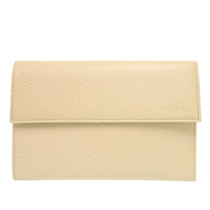 プラダ 1M0510 レザー corda ベージュ 三つ折り財布 0431【中古】PRADA