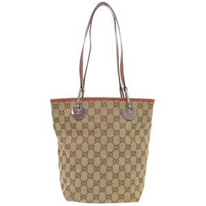 グッチ 120840 GGキャンバス/レザー ベージュ トートバッグ 0437【中古】GUCCI