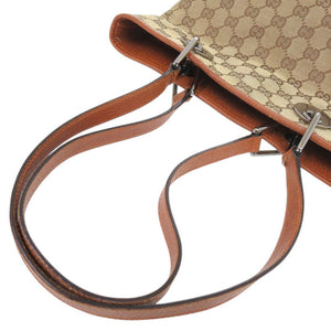 グッチ 120840 GGキャンバス/レザー ベージュ トートバッグ 0437【中古】GUCCI
