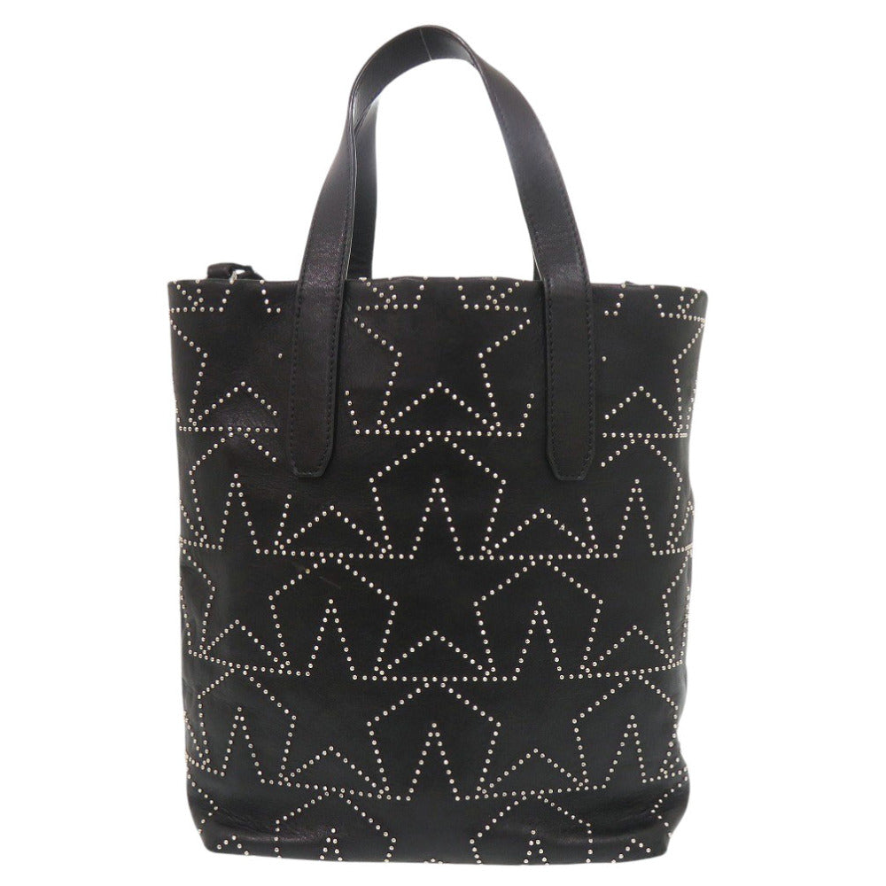 ジミーチュウ ソフィア スタースタッズ レザー ブラック 2way トートバッグ 黒 0441【中古】JIMMY CHOO
