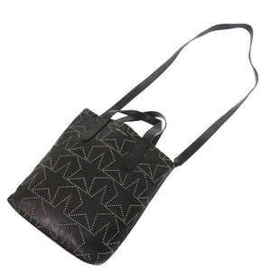 ジミーチュウ ソフィア スタースタッズ レザー ブラック 2way トートバッグ 黒 0441【中古】JIMMY CHOO