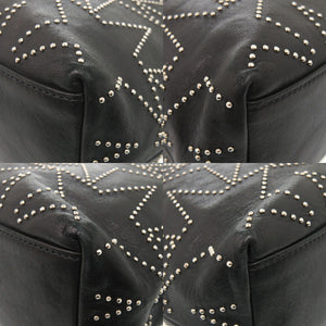 ジミーチュウ ソフィア スタースタッズ レザー ブラック 2way トートバッグ 黒 0441【中古】JIMMY CHOO