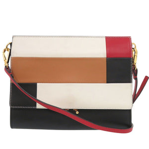 マルニ TRUNK トランク レザー ブラック レッド 2way クラッチ 黒 ショルダーバッグ 0442【中古】MARNI