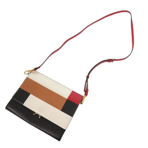 マルニ TRUNK トランク レザー ブラック レッド 2way クラッチ 黒 ショルダーバッグ 0442【中古】MARNI