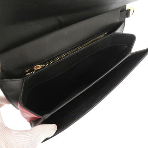 マルニ TRUNK トランク レザー ブラック レッド 2way クラッチ 黒 ショルダーバッグ 0442【中古】MARNI