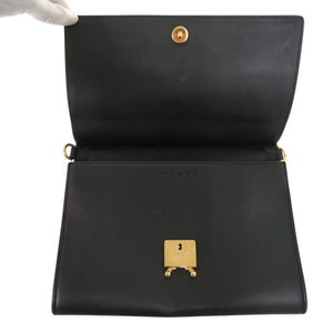 マルニ TRUNK トランク レザー ブラック レッド 2way クラッチ 黒 ショルダーバッグ 0442【中古】MARNI