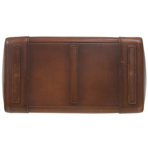 新品同様 ラルフローレン リッキー 33 レザー ブラウン ハンドバッグ 茶 0451【中古】RALPH LAUREN
