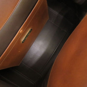 新品同様 ラルフローレン リッキー 33 レザー ブラウン ハンドバッグ 茶 0451【中古】RALPH LAUREN