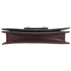 新品同様 ジミーチュウ レザー ボルドー カードケース 財布 赤 0455【中古】JIMMY CHOO